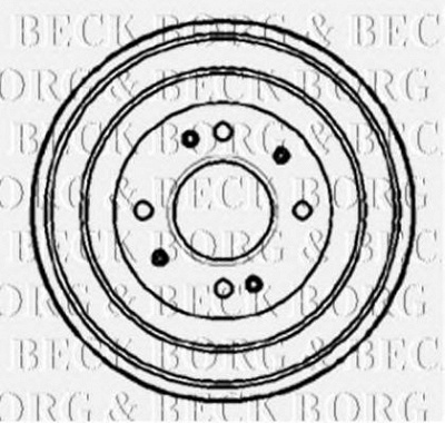 BORG & BECK bbr7078 -  Тормозной барабан